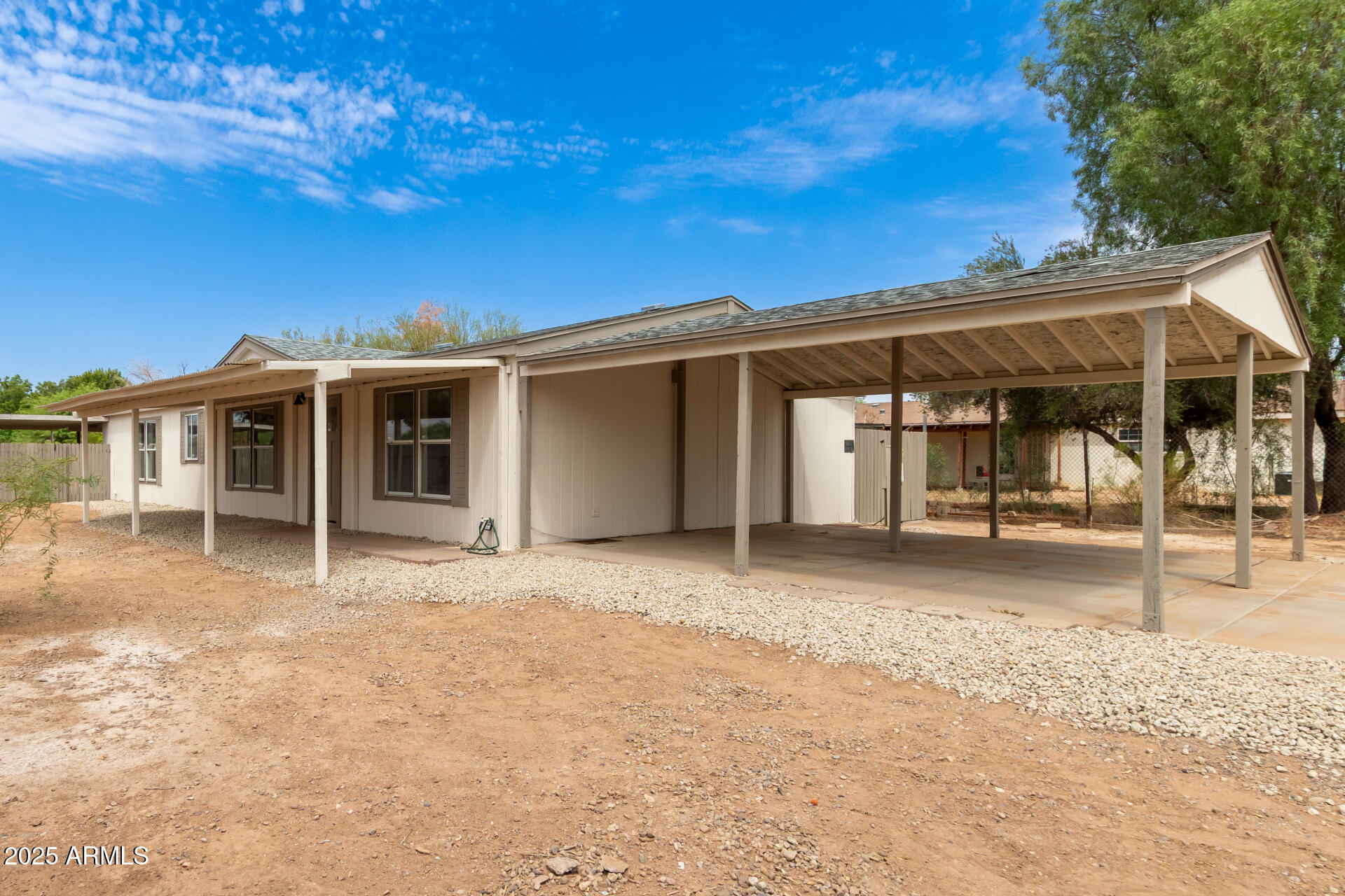a view of a house with a patio