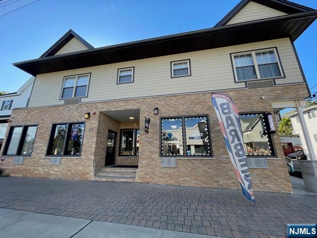 a view of a car park in front of building