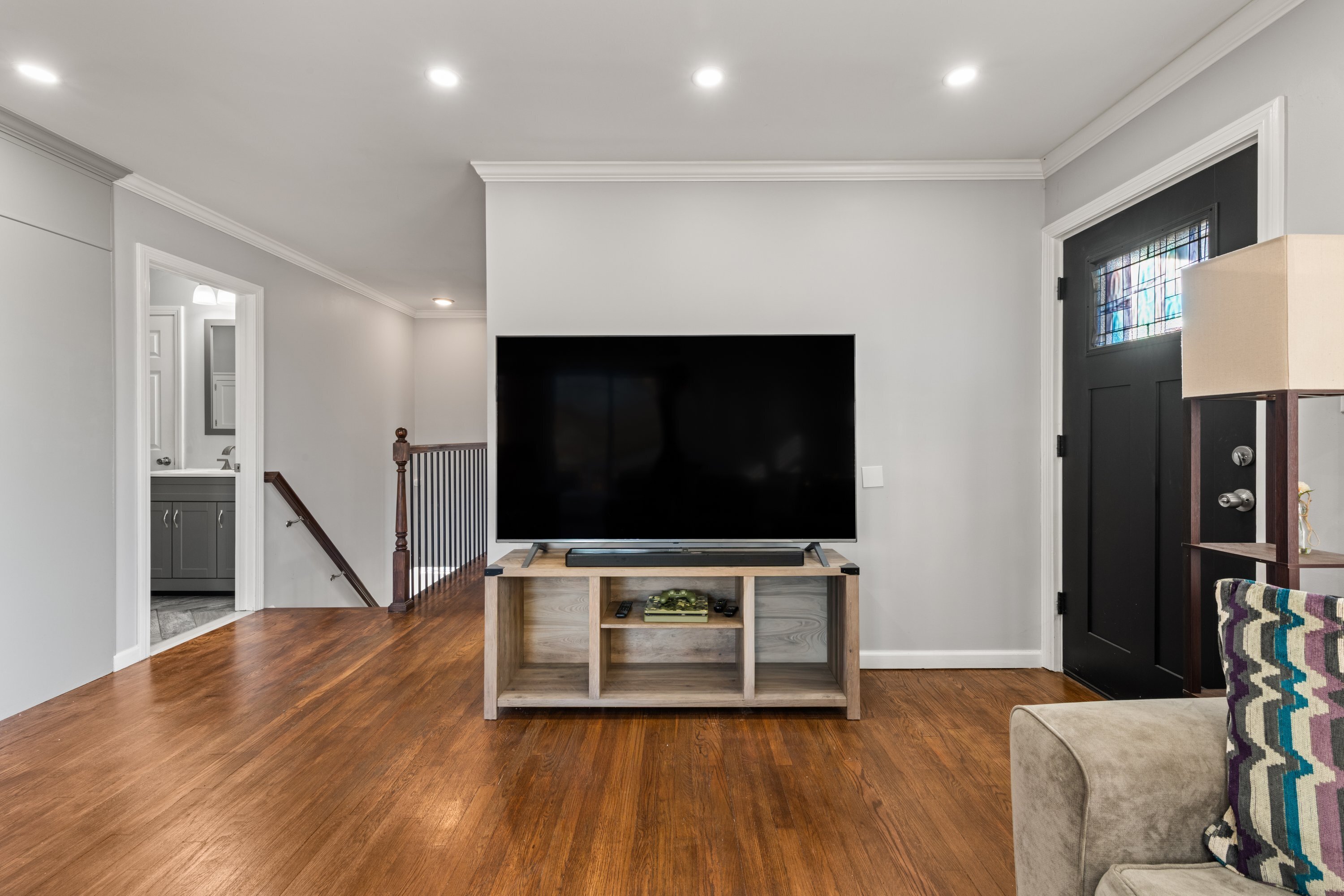 3 Highland Avenue Ansonia, CT 06401 - Photo 16 of 38 a living room with furniture and a flat screen tv