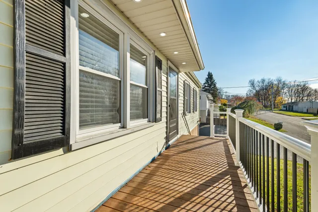 a view of a house with a balcony