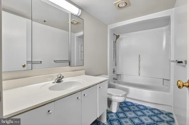 a bathroom with a sink a toilet and a large mirror