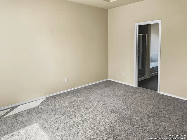 an empty room with closet