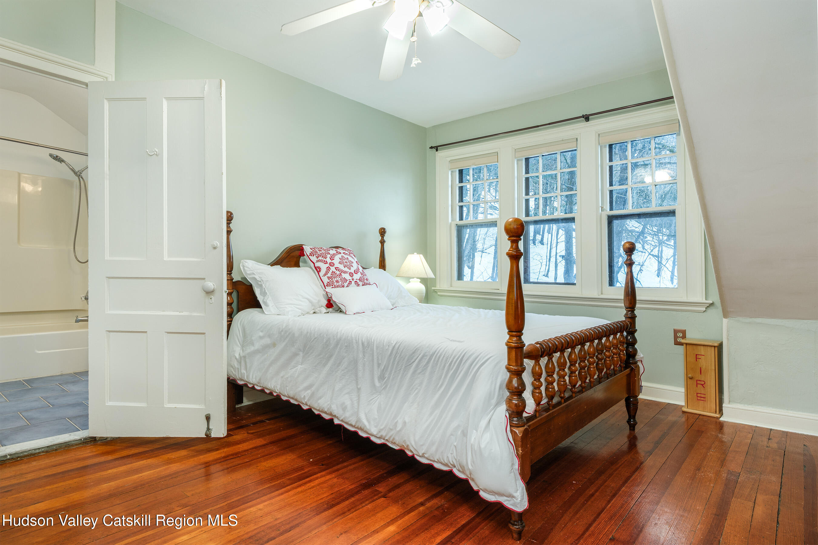 6 Westridge Road Cooperstown, NY 13326 - Photo 70 of 109 a bedroom with a bed and a large window