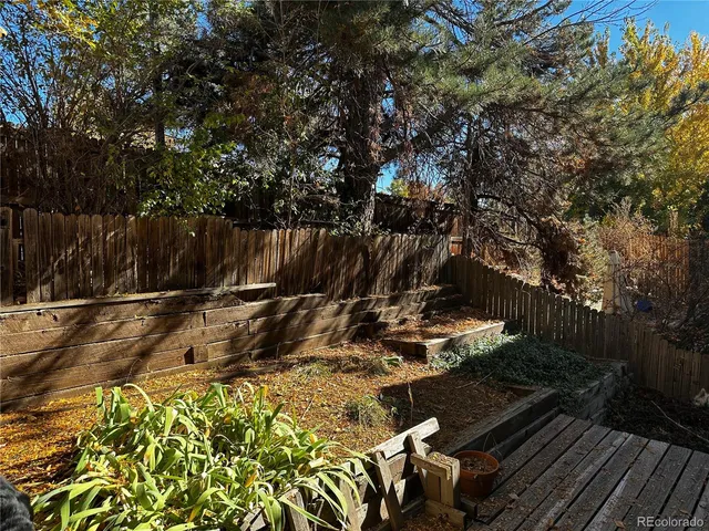 a view of a yard with an outdoor space