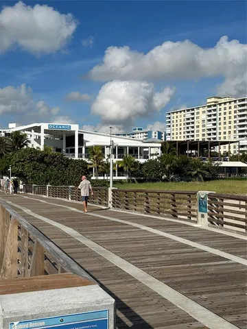 a view of a city and ocean view
