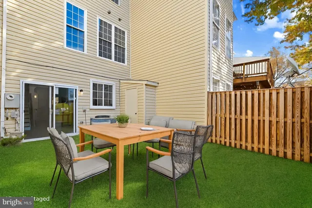 a table and chairs in the patio