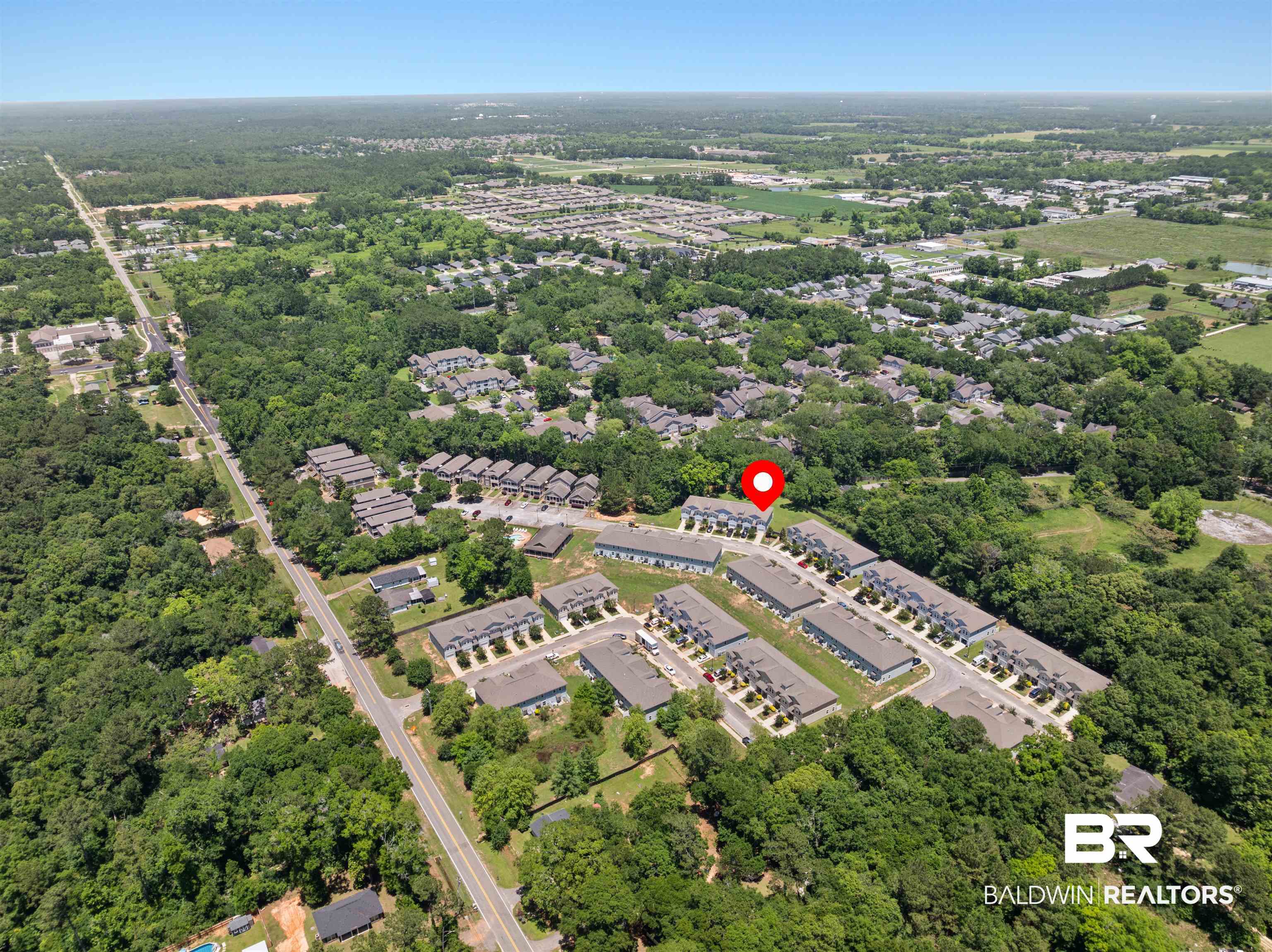 25806 Pollard Road, Unit 6 Daphne, AL 36526 - Photo 36 of 38 Aerial view showcasing a community of multi-unit residential buildings