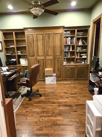 a view of a workspace with furniture