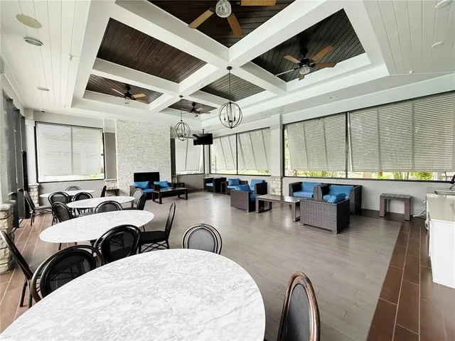 a view of an swimming pool and outdoor space