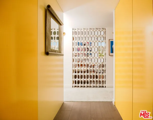 a view of cabinet with wooden floor