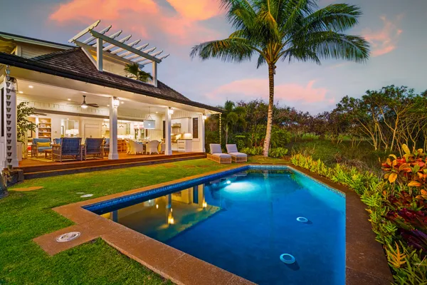 a outdoor living space with furniture
