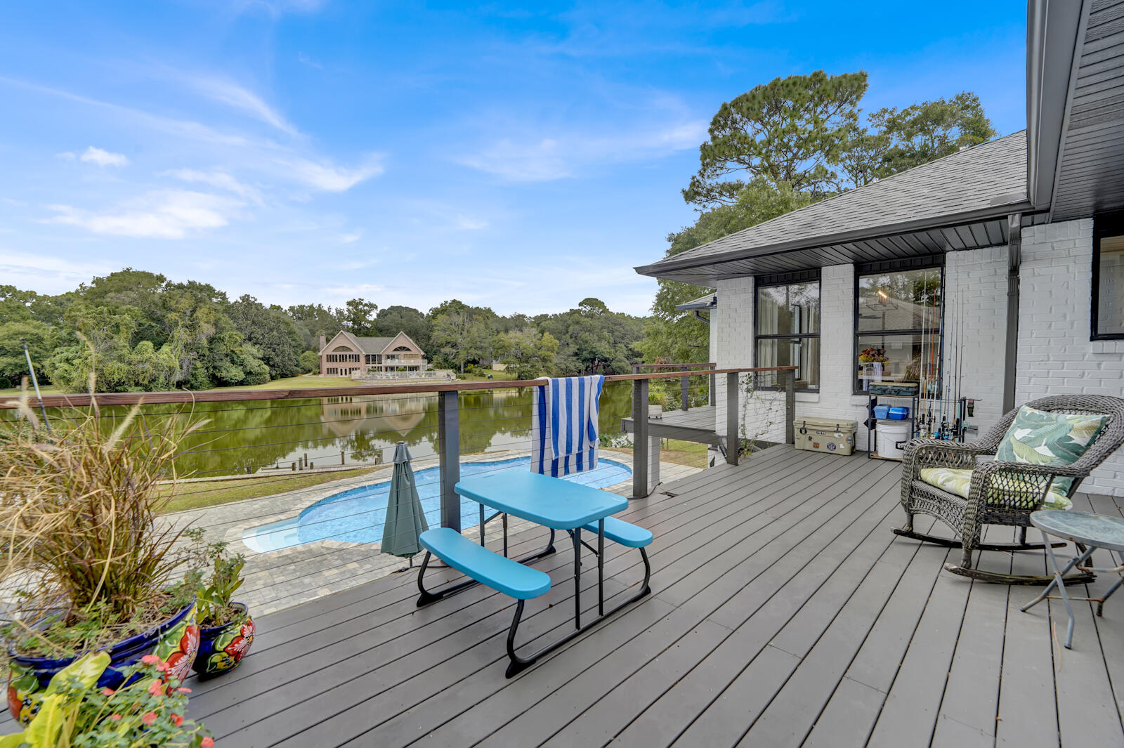 340 Ruckel Drive Niceville, FL 32578 - Photo 46 of 66 a view of a chairs on deck with a lake view