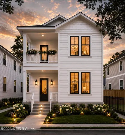 a front view of a house