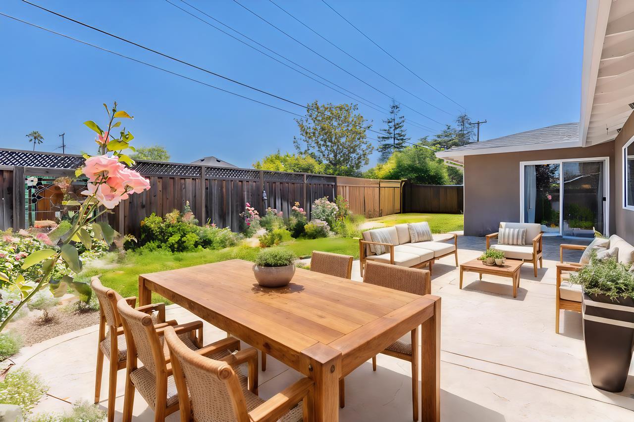 616 Sobrato Drive Campbell, CA 95008 - Photo 25 of 27 a view of an outdoor dining space with a table and chairs