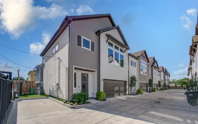 a view of a building along the street