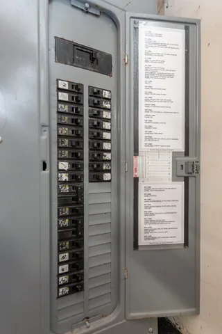 a close up of a mirror