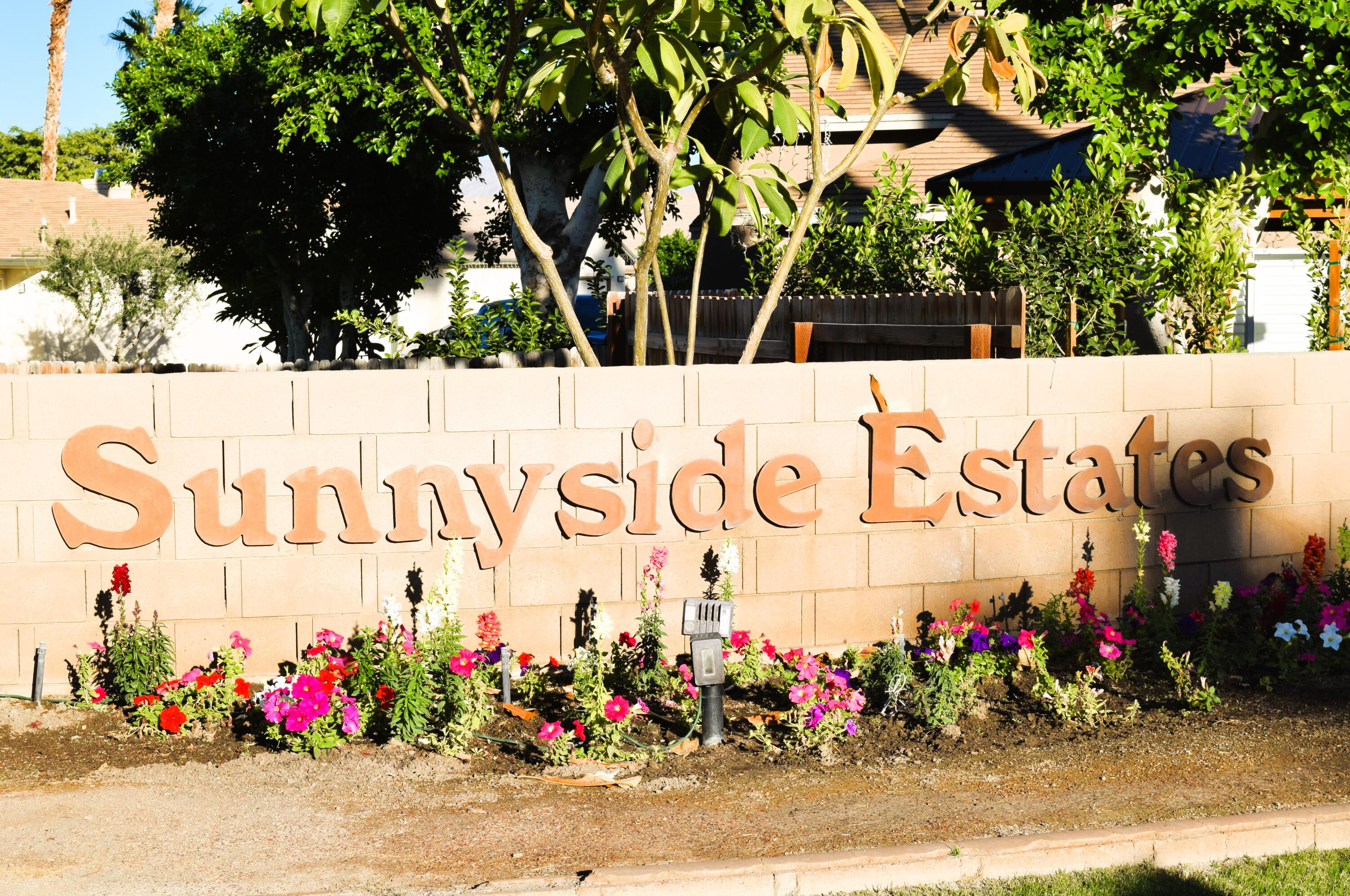 a view of street sign
