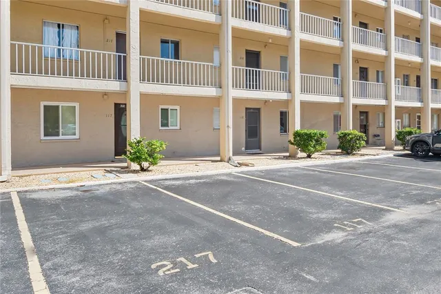 a front view of a building