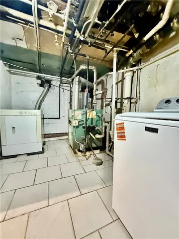 a view of a storage room with washer and dryer