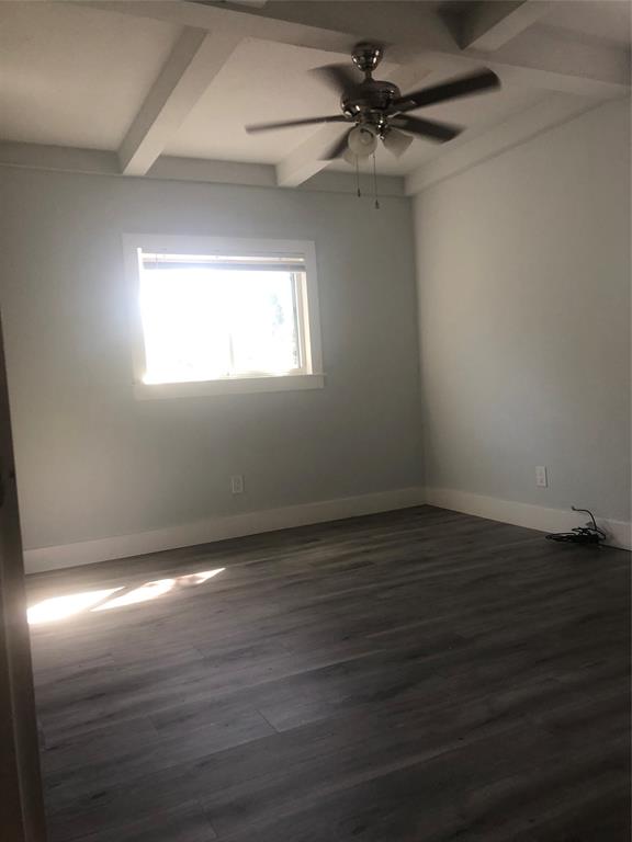 10310 Gail Road, Unit B Austin, TX 78748 - Photo 10 of 12 A well-lit bedroom features durable laminate flooring and a functional ceiling fan.