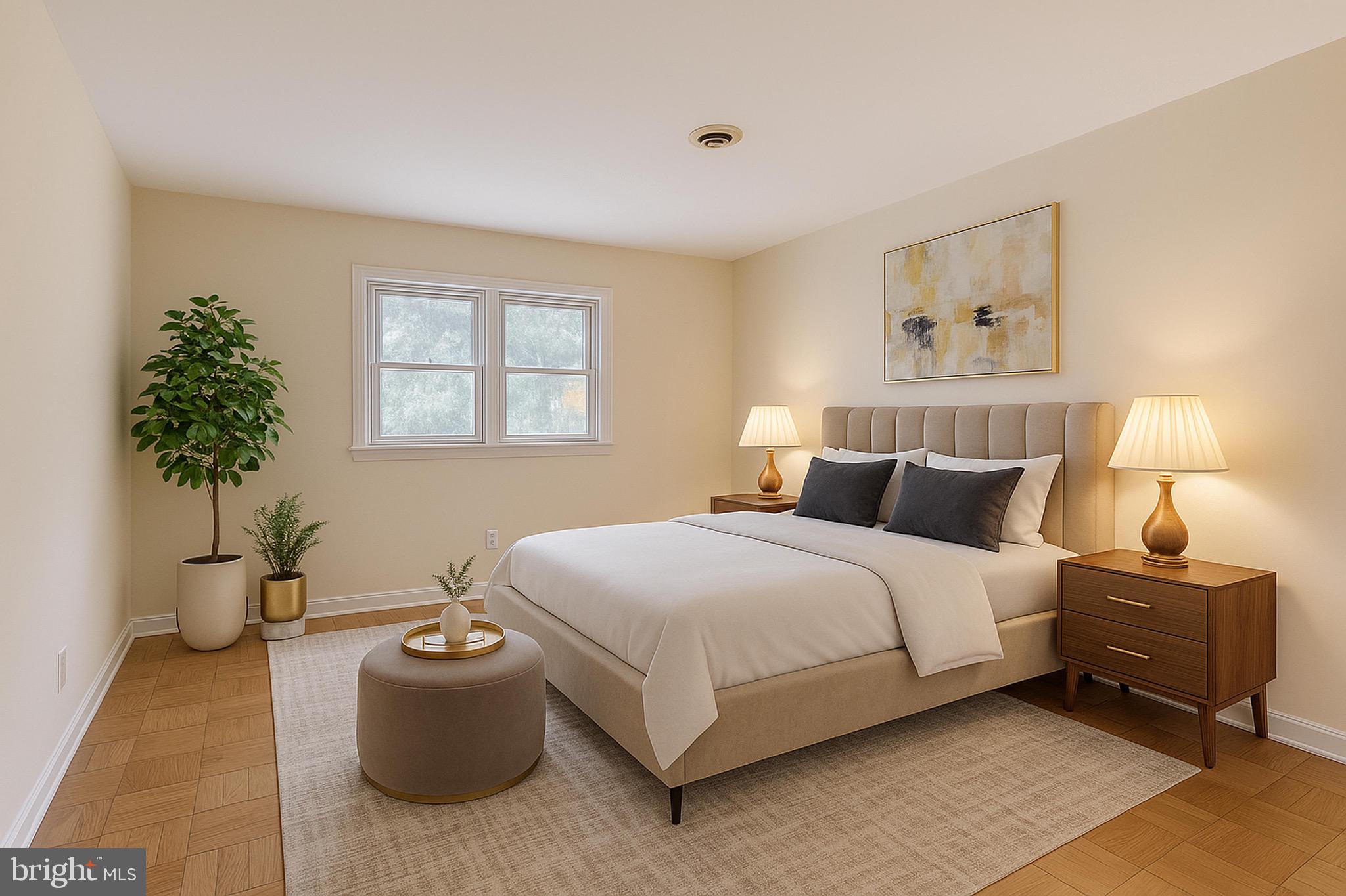 402 Ivy Church Road Lutherville-Timonium, MD 21093 - Photo 49 of 63 a bedroom with a bed and a potted plant