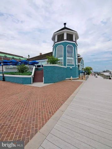 a front view of a building with street