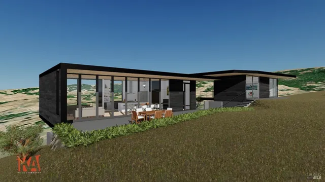 a house view with a garden space