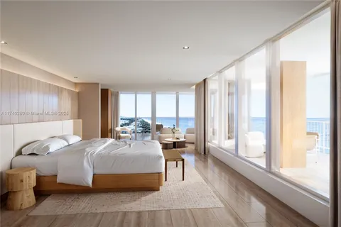 a spacious bathroom with a tub and mirror