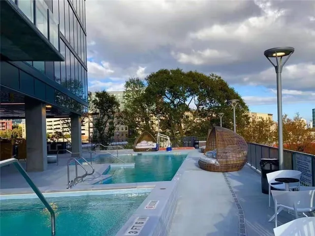 a view of outdoor space deck and kitchen