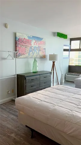 an outdoor space with furniture