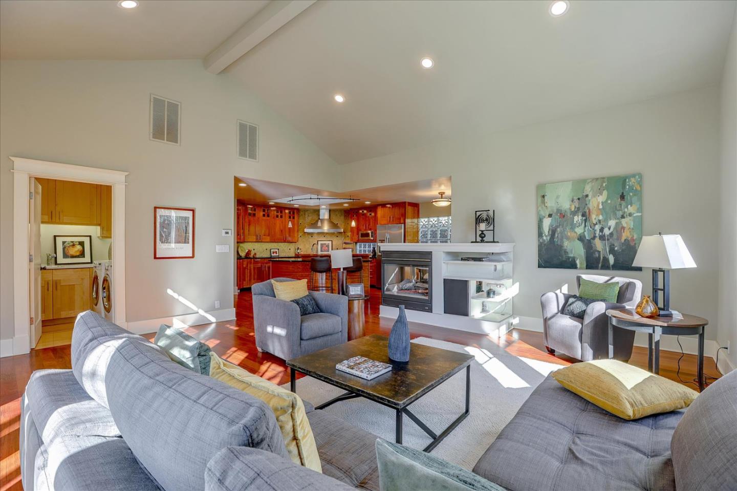 718 Covington Road Los Altos, CA 94024 - Photo 12 of 49 a living room with furniture and a table