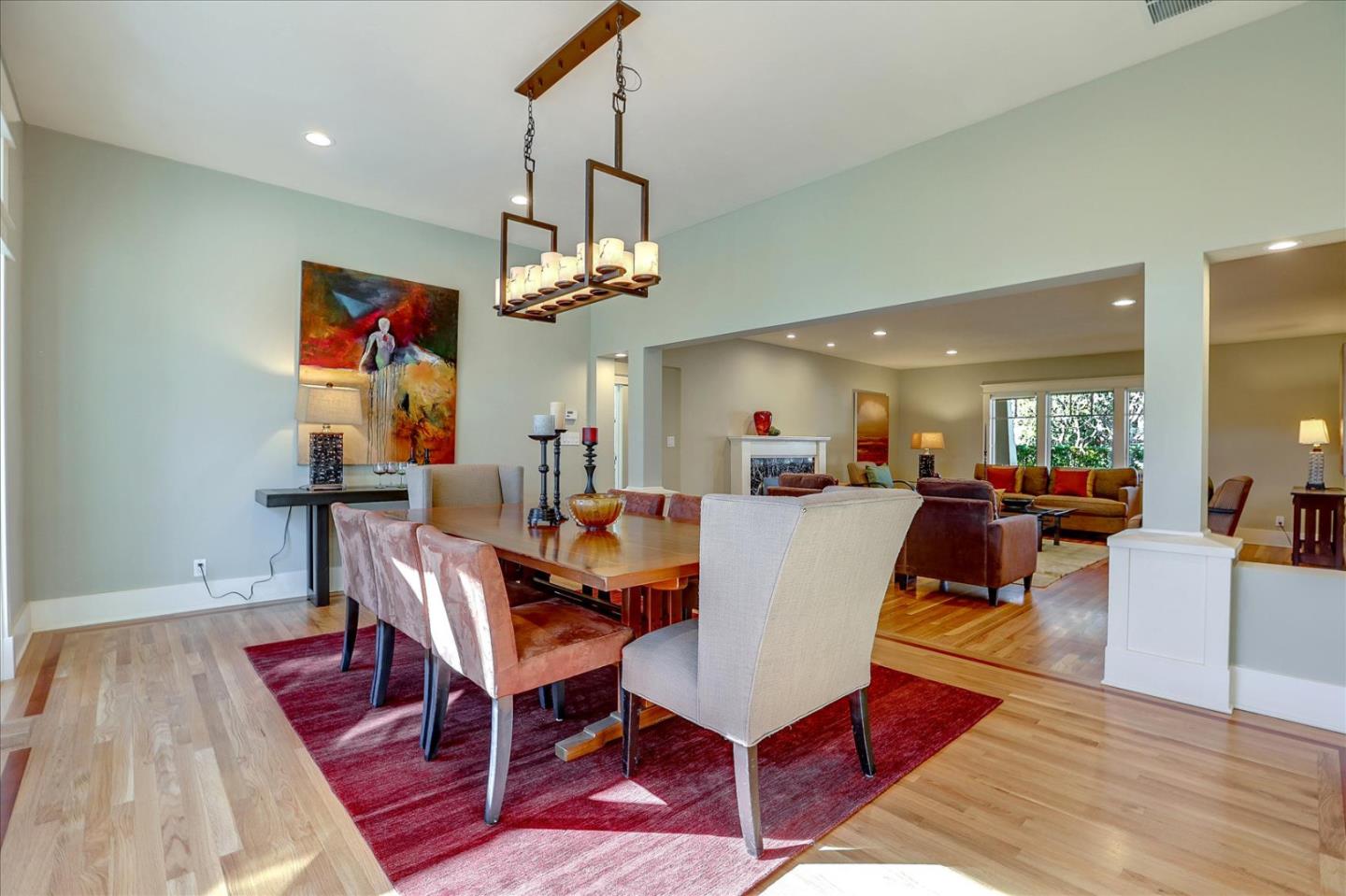 718 Covington Road Los Altos, CA 94024 - Photo 22 of 49 a view of a dining room with furniture and wooden floor