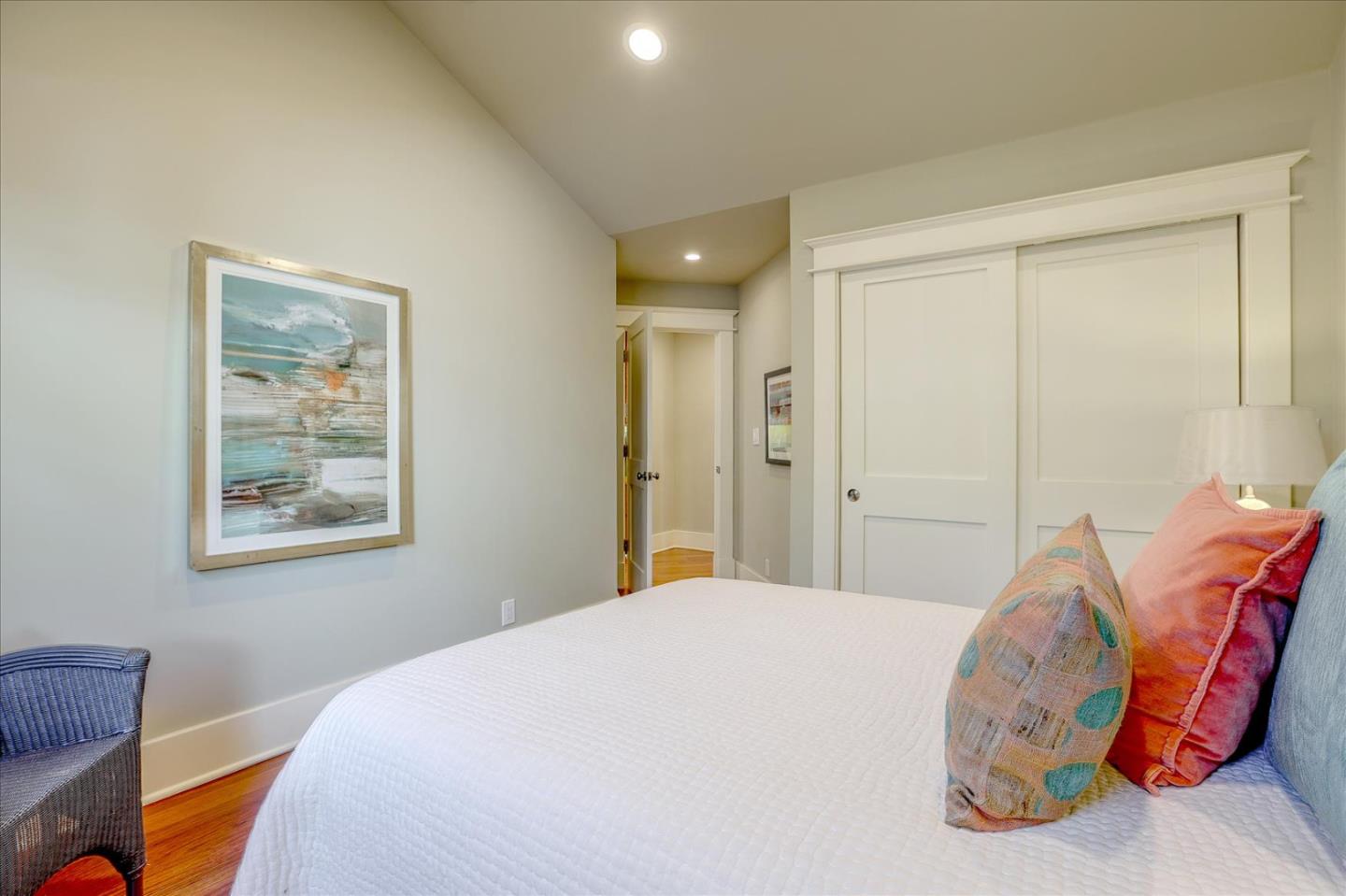 718 Covington Road Los Altos, CA 94024 - Photo 29 of 49 a bedroom with a bed and a painting