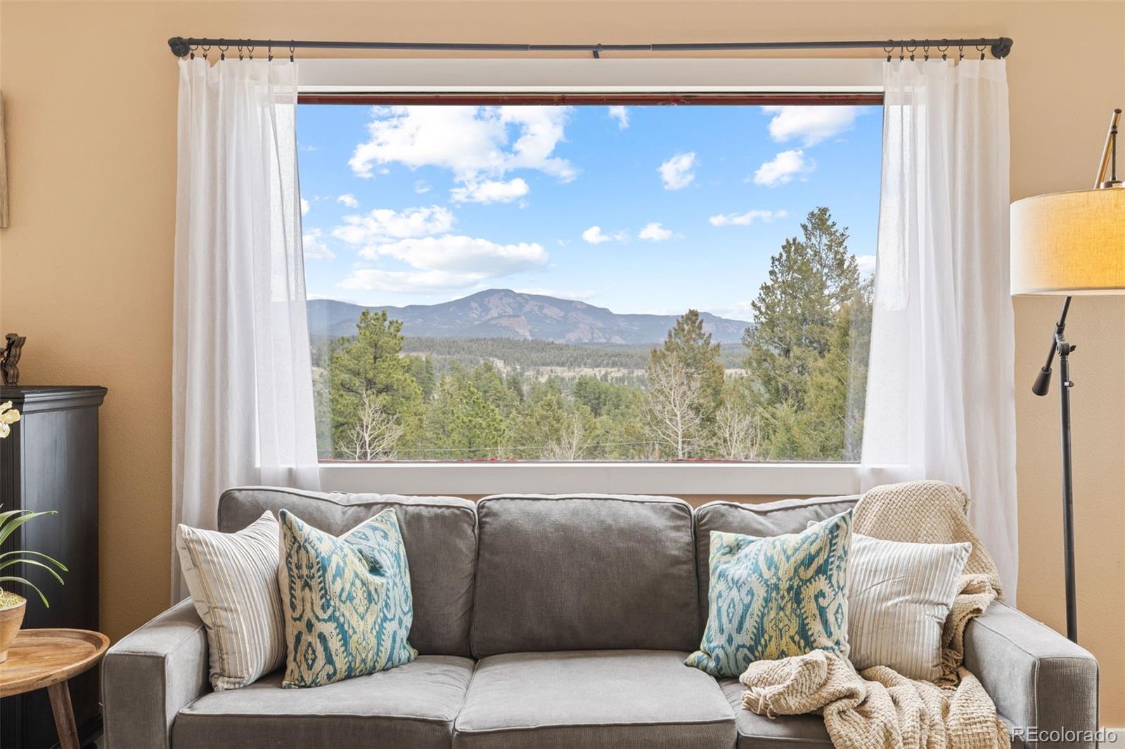 518 Pine Drive Bailey, CO 80421 - Photo 8 of 43 a living room with furniture and a large window