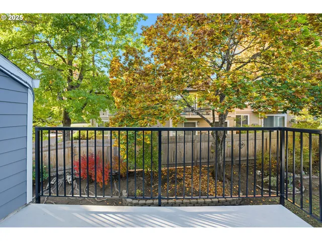 a view of a wrought iron fences