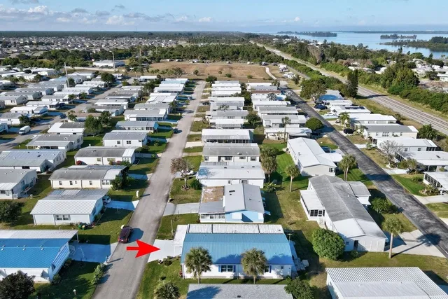 an aerial view of a city