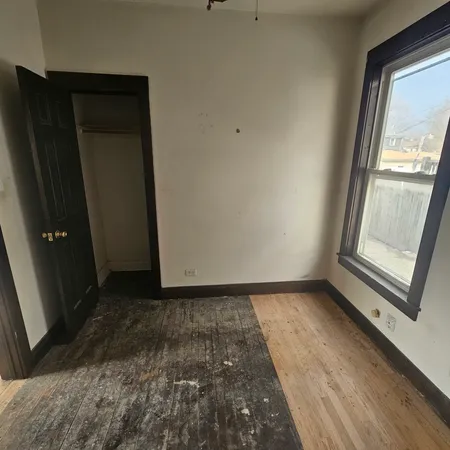 an empty room with window
