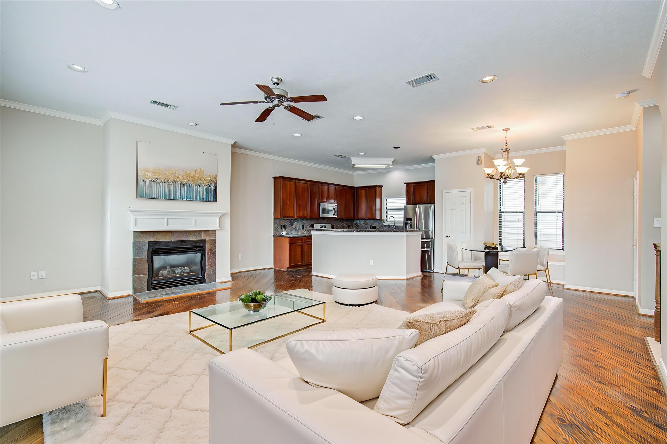 2304 Jackson Street Houston, TX 77004 - Photo 10 of 31 Virtually staged view of open layout - living, kitchen, and dining.