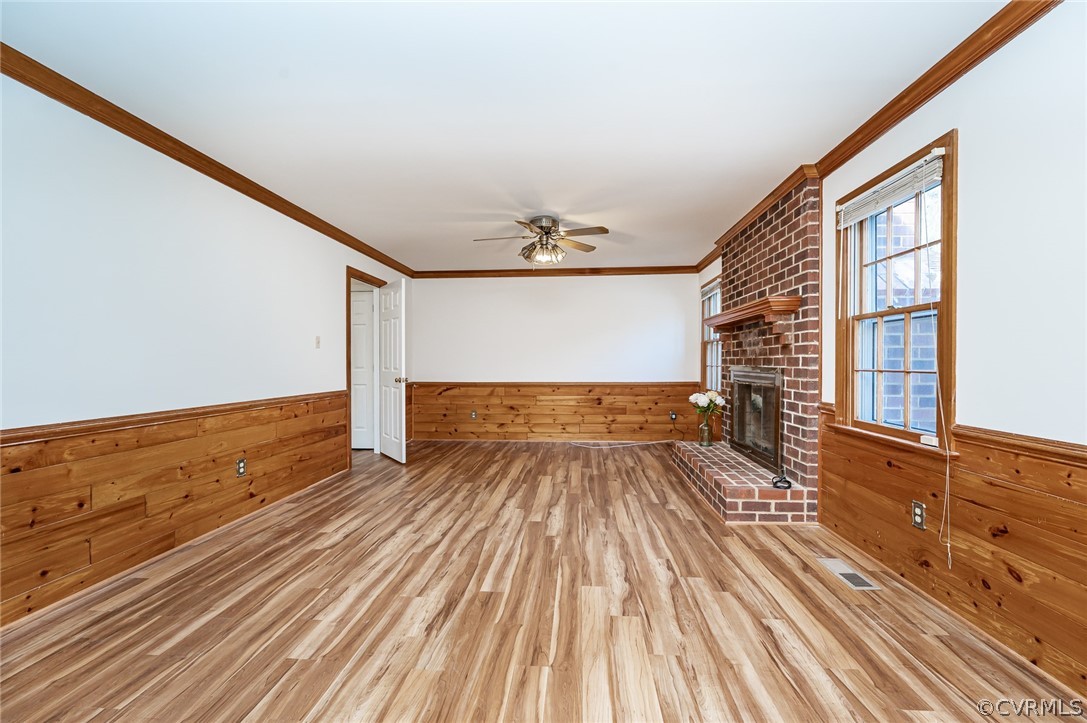 13530 Spring Run Road Midlothian, VA 23112 - Photo 8 of 41 a view of empty room with wooden floor and fan