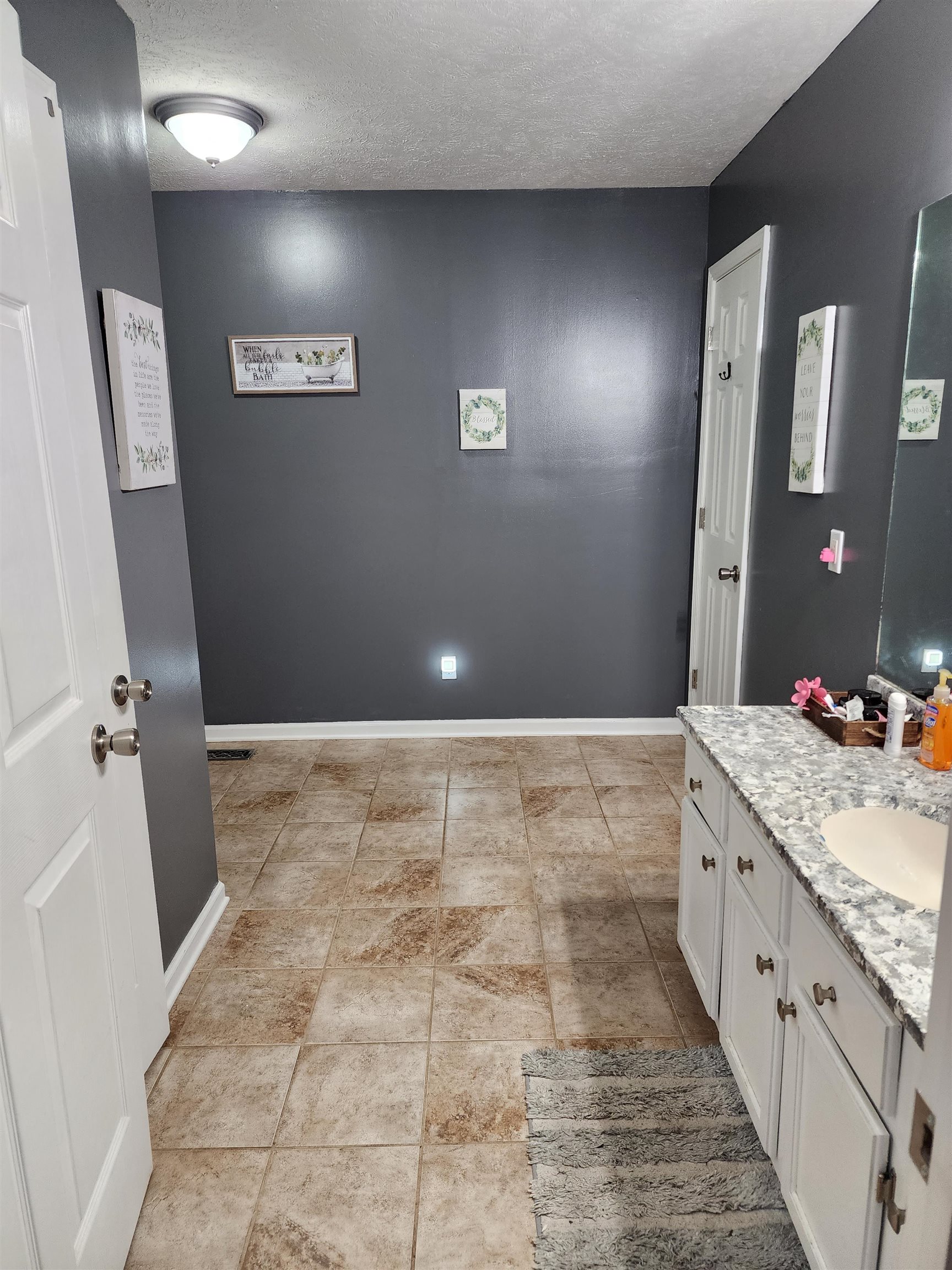 2316 Edith-Nankipoo Road Ripley, TN 38063 - Photo 8 of 12 a bathroom with a granite countertop sink a toilet a mirror and shower