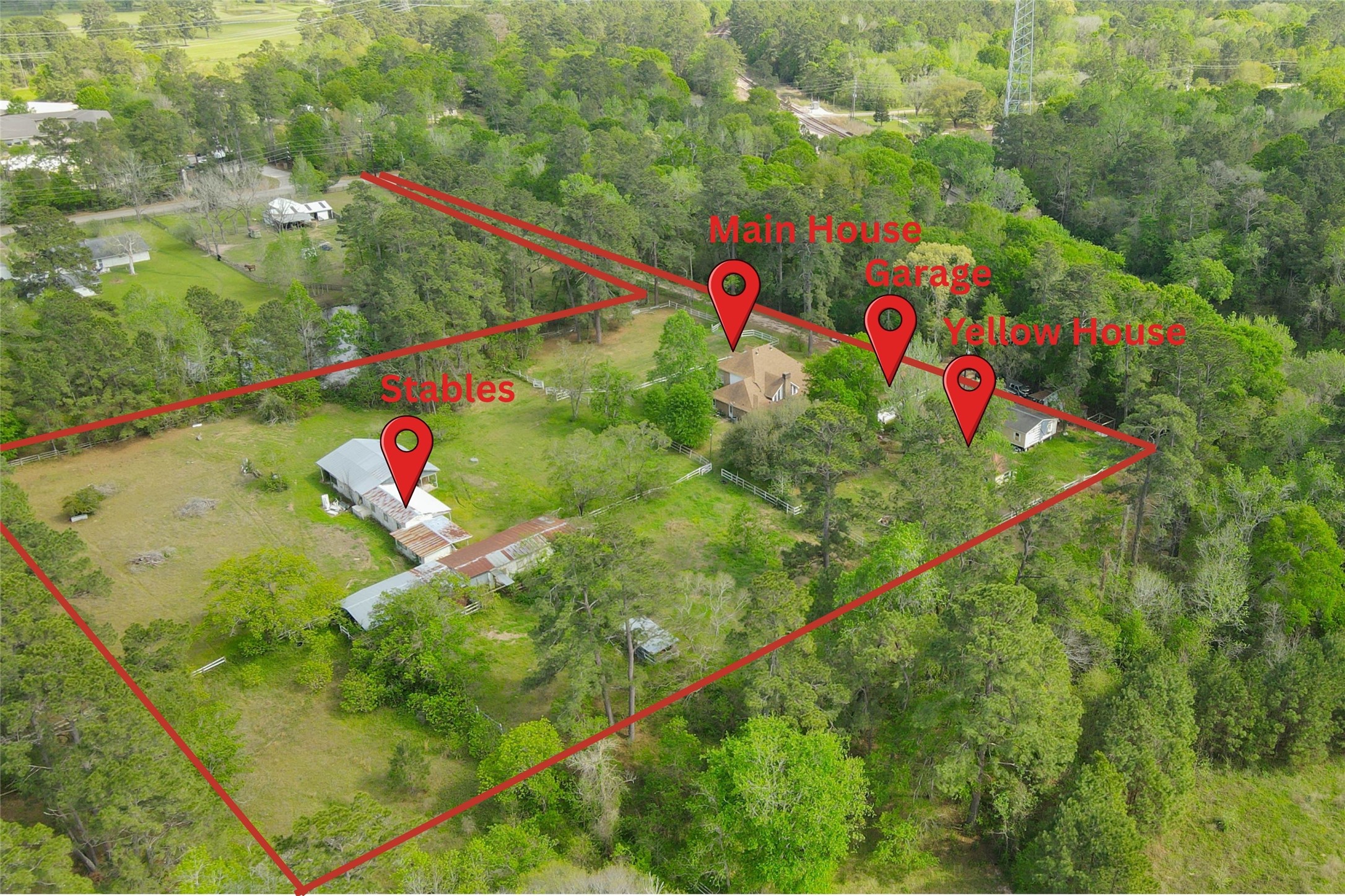32037 Dobbin-Huffsmith Road Magnolia, TX 77354 - Photo 2 of 49 Take a look at this 5.3 acre property with so much potential! * property lines are approximate.