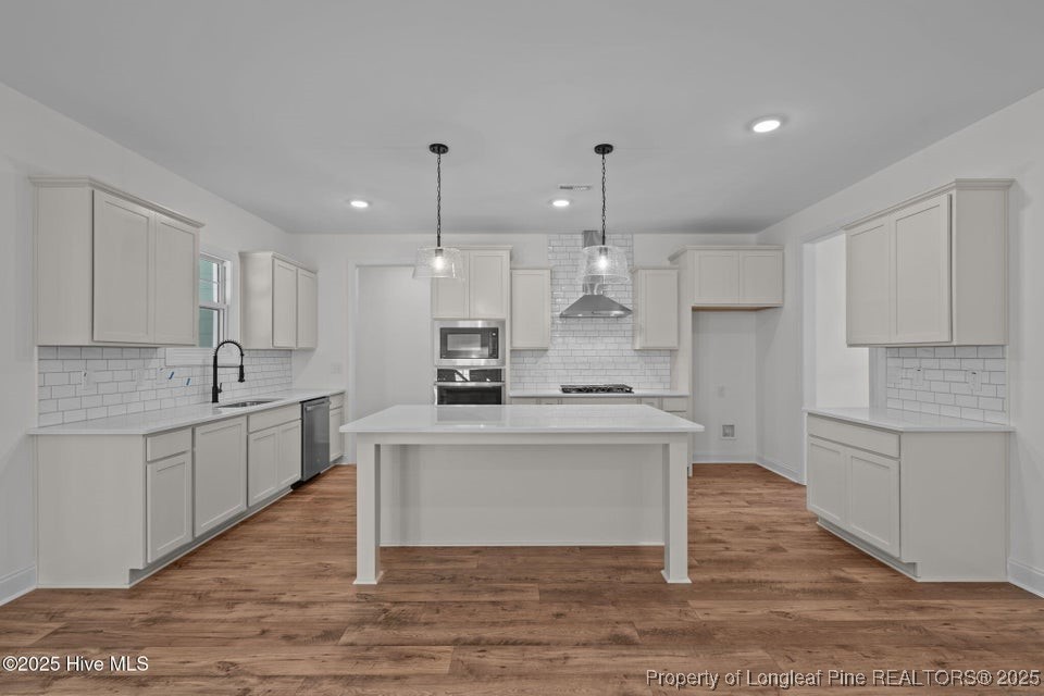 150 Hickory Pointer Way Cameron, NC 28326 - Photo 32 of 50 a large kitchen with kitchen island a sink a center island stainless steel appliances and a cabinets