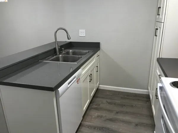 a close view of a sink and dishwasher in a kitchen