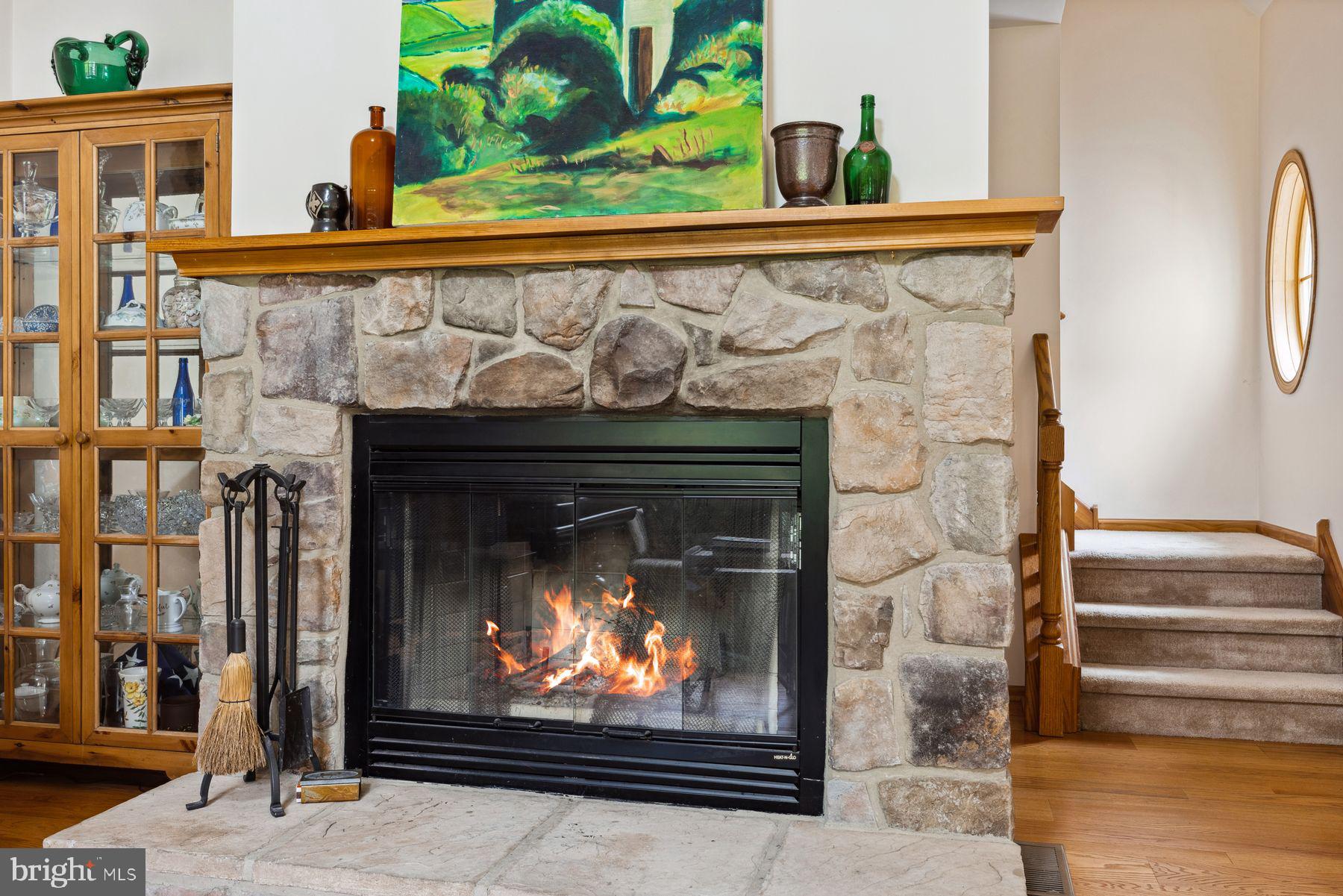 1930 Ringing Rocks Road Upper Black Eddy, PA 18972 - Photo 28 of 62 Wood-burning stone fireplace
