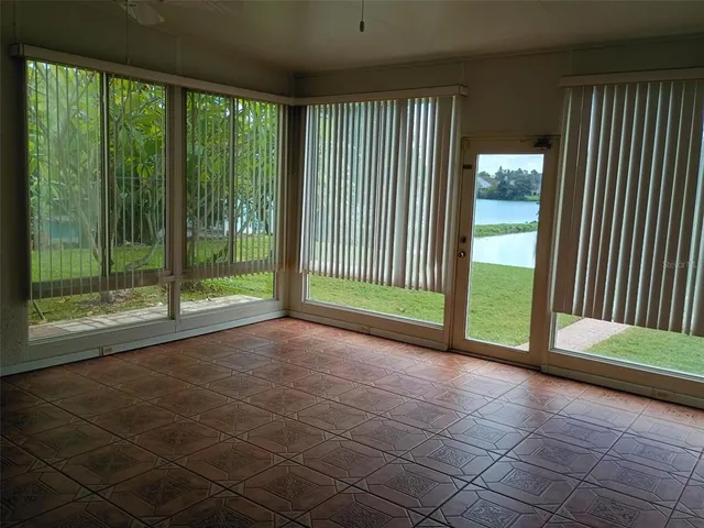 a view of a backyard with garden