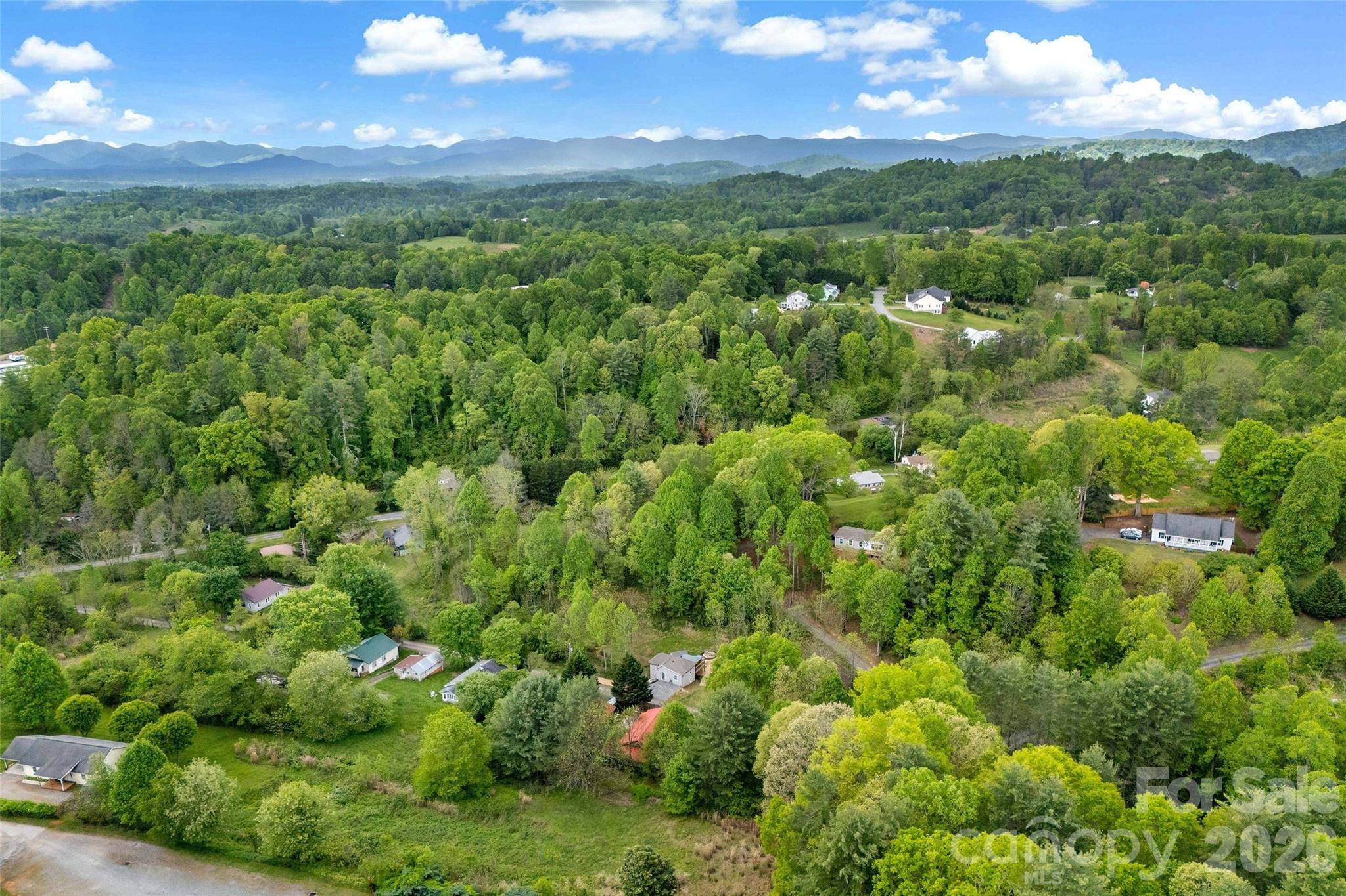 153 Arrowood Corner Road Mars Hill, NC 28754 - Photo 33 of 34 a view of a city with lush green forest