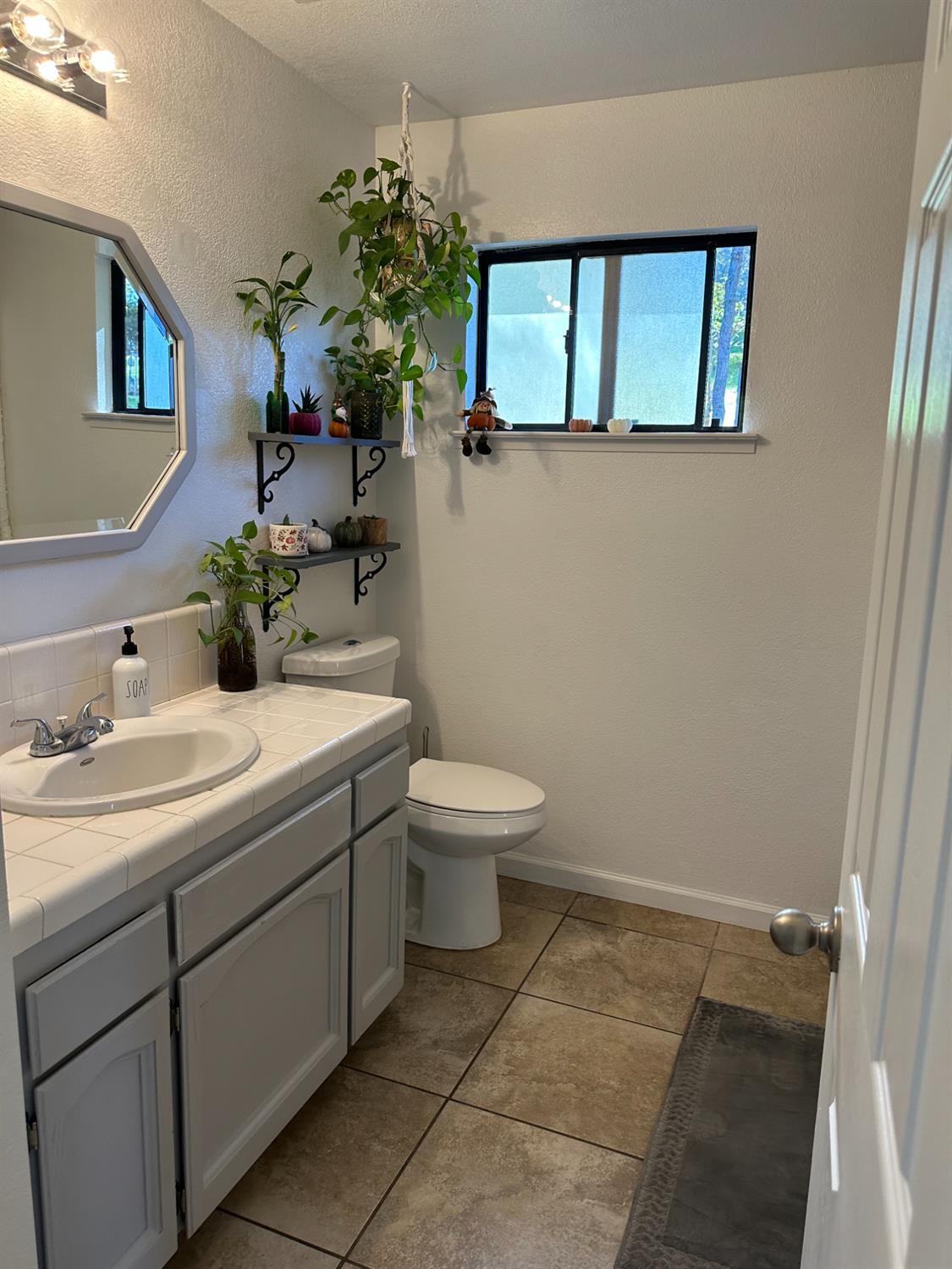 46725 Picayune Creek Road Coarsegold, CA 93614 - Photo 22 of 49 a bathroom with a toilet sink and mirror
