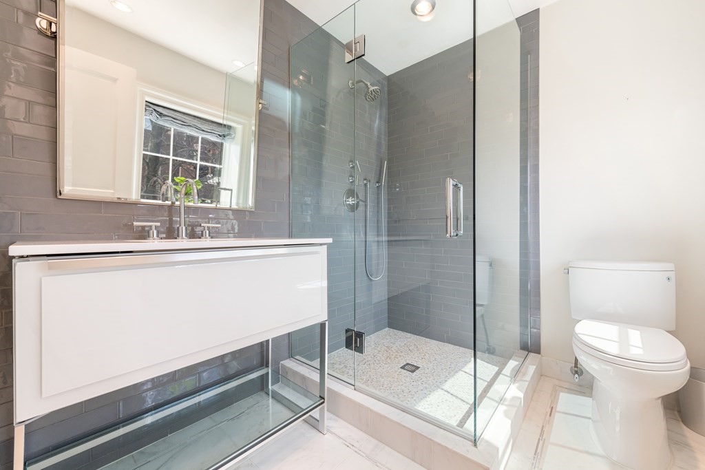 28 Mt Vernon Street, Unit 2 Boston, MA 02108 - Photo 21 of 31 a bathroom with a sink toilet and shower