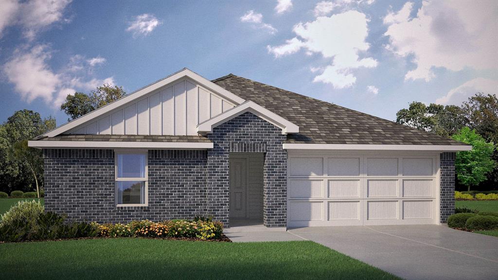 16632 Hudson Pr Way Justin, TX 76247 - Photo 1 of 2 Front Elevation - D.R. Horton's Bailey floor plan elevation A- All Home and community information, including pricing, included features, terms, availability and amenities, are subject to change at any time without notice or obligation. All Drawings, pictures, photographs, video, square footages, floor plans, elevations, features, colors and sizes are approximate for illustration purposes only and will vary from the homes as built.