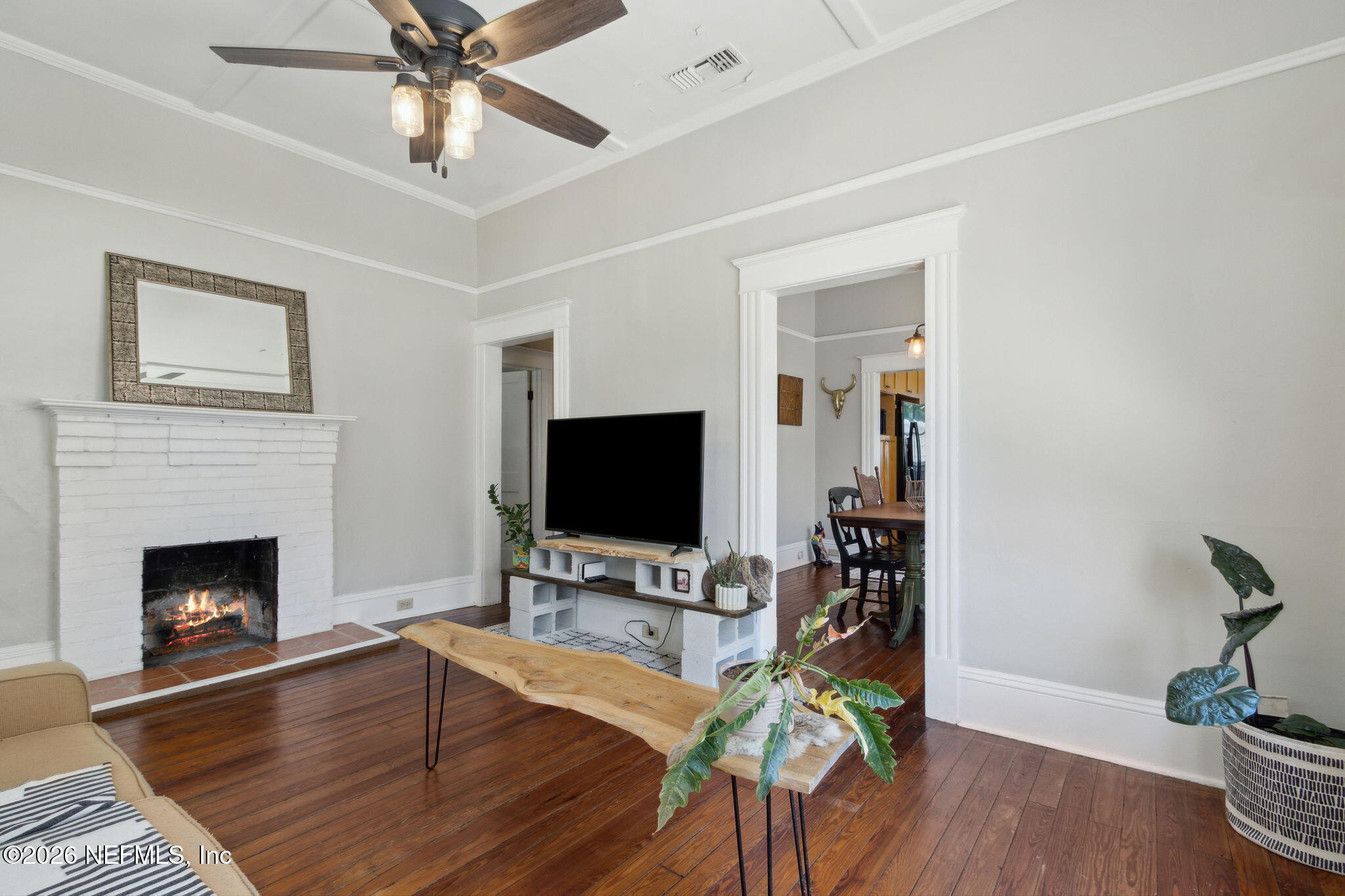 2974 Gilmore Street Jacksonville, FL 32205 - Photo 4 of 28 a living room with furniture and a fireplace